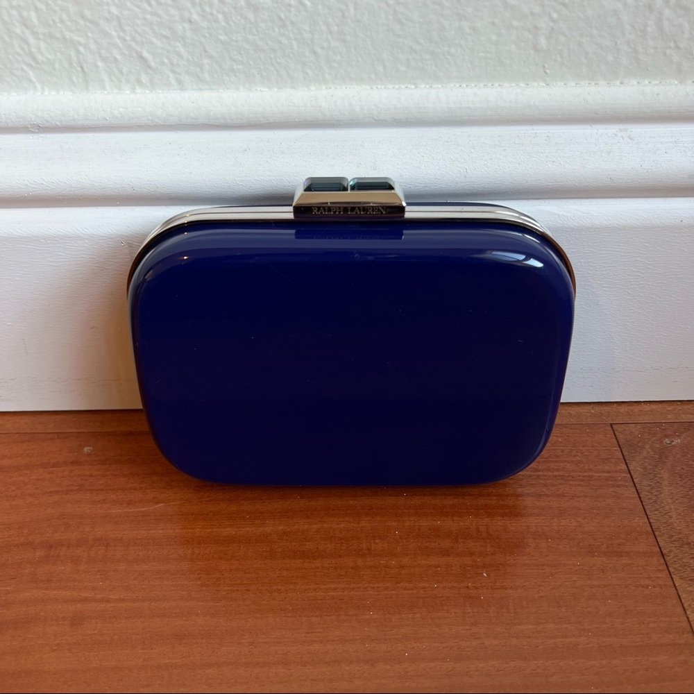 Ralph Lauren Collection Royal Blue Jewelry Evening Clutch